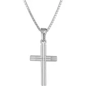 Trendor 79084 Halskette mit Kreuz 925 Silber