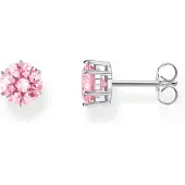 Thomas Sabo H2300-051-9 Damen-Ohrstecker Pinkfarbener Stein