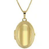 Trendor 41174 Medaillon mit Halskette Gold auf Silber 925