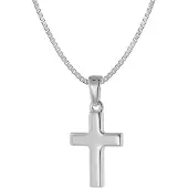 Trendor 39582 Kreuz mit Halskette für Kinder 925 Silber