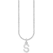 Thomas Sabo KE2258-051-14-L45V Damen-Halskette mit Buchstaben-Anhänger S Silber