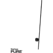 Pure Grafo LED-Wandleuchte, schwarz, Höhe 117 cm - , Grafo, Schwarz, für Wohnzimmer, Metall, Modern