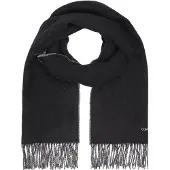 Calvin Klein Schal "FRINGES TWO TONES SCARF 40X200", mit gesticktem Logoschriftzug