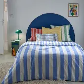 La redoute interieurs Bettbezug Hendaye Blau, Baumwolle 140 x 200 cm