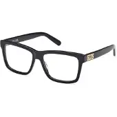 GCDS Unisex GD5020 001 Rahmen von BRILLEN Acetat Schwarz Quadratisch Normal