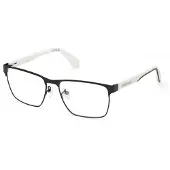Adidas Originals Originals OR5062 Unisex-Brille inkl. Gläser Vollrand Eckig Metall-Gestell 55/16/140, schwarz