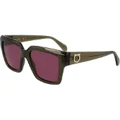 Ferragamo SF2014S 320 TRANSPARENT KHAKI 54/19/140 FEMALE Sonnenbrillen