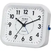 FILIUS zeitdesign 0529-0 Wecker ohne Ticken Quarz 10 x 9 cm Weiß