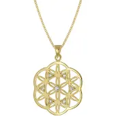 Trendor 15950 Damen-Kette Mandala 925 Silber Vergoldet