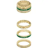 Lacoste 2040282 Damenring Trila Goldfarben/Grün