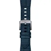 Tissot T852047701 Uhrenarmband Leder Dunkelblau für PRX Modelle