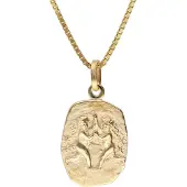 Trendor 15382-06 Zwilling Sternzeichen Gold 333 mit vergoldeter Silberkette