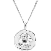 Trendor 68000-06 Halskette mit Monatsblume Juni 925 Silber Rhodiniert