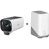 Eufy S3 Pro Add-on（6mo+4K+HB3+Integrated Solar Panel+Maxcolour）, IP-Sicherheitskamera, Draußen, Verkabelt & Kabellos, Wand, Weiß, Patrone (Form)