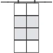 vidaXL Schiebetür mit Beschlag 102,5x205 cm Hartglas und Aluminium