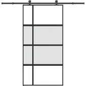 vidaXL Schiebetür mit Beschlag 102,5x205 cm Hartglas und Aluminium
