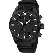 KHS AIRBSCXT.NB Herrenuhr Airleader Chronograph Stahl Schwarz XTAC