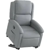 vidaXL Relaxsessel mit Aufstehhilfe Hellgrau Stoff