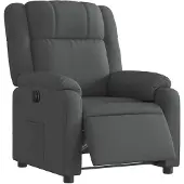 vidaXL Relaxsessel Elektrisch Dunkelgrau Stoff