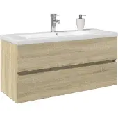 vidaXL 2-tlg. Badmöbel-Set Keramik und Holzwerkstoff
