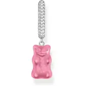 Thomas Sabo CR727-052-9 Ohrring Einzel-Creole Pinkfarbener Goldbär Silber