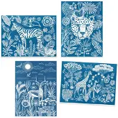 Djeco -Workshop Blaudruck: Savanne bei Nacht