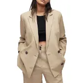 AllSaints Petra Blazer Light Beige Größe: 44 | Blazer Outlet | Damen | Braun