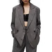 AllSaints Elle Blazer Grey Größe: 32 | Blazer Outlet | Damen | Grau