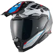 NEXX X.WED 3 Furka Carbon Rot Blau Adventure Integralhelm Größe L