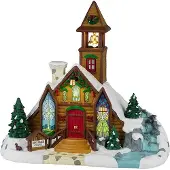 Lemax Bear Creek Kapelle 19x26x27 cm Weihnachtshaus