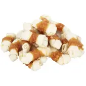 Brekz Rawhide Dog Chews - Rinderhaut mit Huhn Kauknochen geknotet (7,5 cm)
