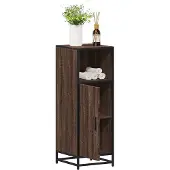 vidaXL Badschrank Braun Eichen-Optik 35x37,5x100 cm Holzwerkstoff