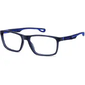 Carrera 4416 Herren-Brille inkl. Gläser Vollrand Eckig Kunststoff-Gestell 55/16/145, blau