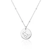 JVD Modern silver necklace with zircons Gemini SVLN0327XH2BIBL (chain. pendant)
