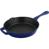 Carl Schmidt Sohn GmbH ALPEN Bratpfanne, Durchmesser: 26 cm, Gusseisen,Emaille-Beschichtung, blau