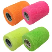 LisaCare selbsthaftende Pflasterrolle 7,5cmx4,5m - Neonfarben 4 St Bandage(s)