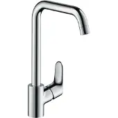 Hansgrohe Focus M41 Einhebel-Küchenmischer 260, Eco, 1 Strahlart, 31821000, Farbe: Chrom