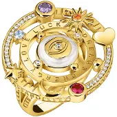 Thomas Sabo TR2445-565-7 Damenring im Kosmischen Design Goldfarben