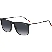 HUGO BOSS Hugo 207437 Herren-Sonnenbrille Vollrand Eckig Kunststoff-Gestell, schwarz