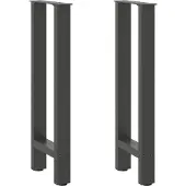 vidaXL Konsolentischbeine Anthrazit 2 Stk. 38x(72-73) cm Stahl