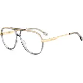 Dsquared2 D2 0113 Herren-Brille inkl. Gläser Vollrand Pilot Kunststoff-Gestell 58/12/145, Grau