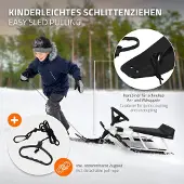 HAUKI LENKSCHLITTEN Schwarz/Weiß