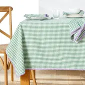 La redoute interieurs Tischdecke Trattoria, Webkaromuster, Halbleinen