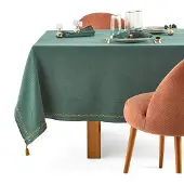 La redoute interieurs Tischdecke Kumla, Baumwollmusselin Mit Stickerei 150 x 300 cm
