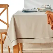 La redoute interieurs Tischdecke Métis Bourdon, Halbleinen