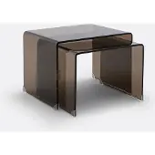 La redoute interieurs 2er-set Satztische Joan, Gehärtetes Glas