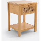 La redoute interieurs Nachttisch Mora Mit 1 Schublade, Kiefer Und Geflecht