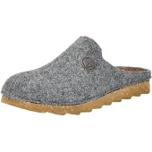 Rohde Herren Pantoffel aus recyceltem Softfilz mit Lederdecksohle Foggia-H 7100, Größe:41 EU, Farbe:Grau