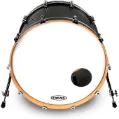 Evans EQ3 Resonant Beschichtetes weißes Bass Drum-Fell 24 Zoll