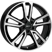 Alutec 17 Zoll Alufelge Tormenta 17"x7" 5x100 PCD ET51 57.10mm Felge Schwarz Frontpoliert